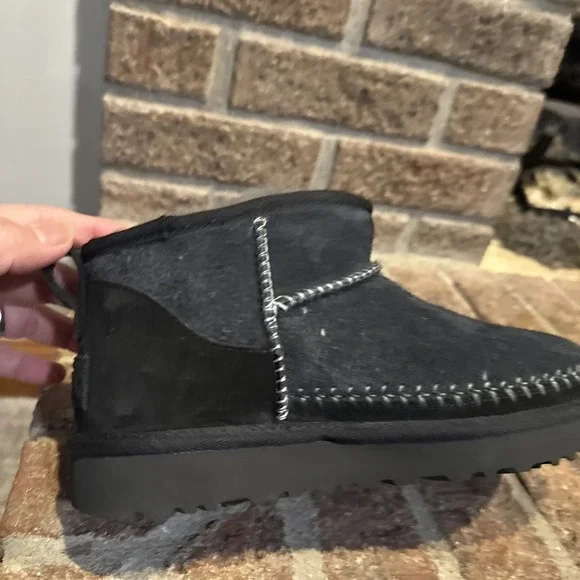 UGG Womens Classic Ultra Mini Biarritz Boot Grey/Gray size us 6 - Picture 8 of 16